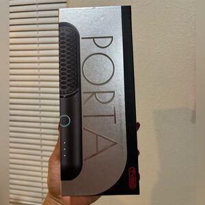 Tymo Porta Cordless Straightening Brush - Black